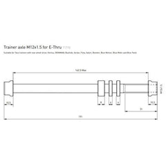 Eje Pasante Rodillo Tacx M12X1.5