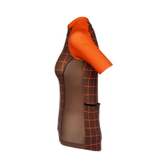Jersey Ciclismo BioRacer Vesper Mujer Moon Brown-Orange