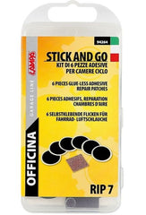 Kit 6 Parches Quick Fix Autoadhesivo 25mm Negro