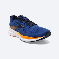 Tenis BrooksTrace 3 Forged Hombre Azul/Abrigo/Naranja