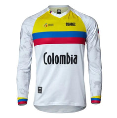 Buzo De Ciclismo Bmx Unisex Federación Colombia Blanco