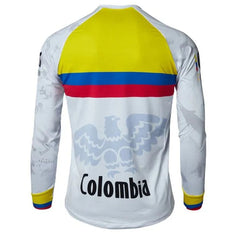 Buzo De Ciclismo Bmx Unisex Federación Colombia Blanco