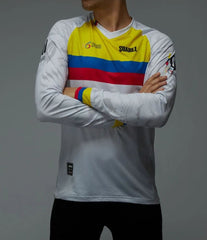 Buzo De Ciclismo Bmx Unisex Federación Colombia Blanco