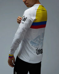 Buzo De Ciclismo Bmx Unisex Federación Colombia Blanco