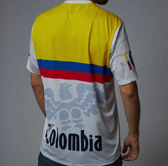 Jersey Ciclismo M/C Unisex Colombia L.A. 2024 Blanca