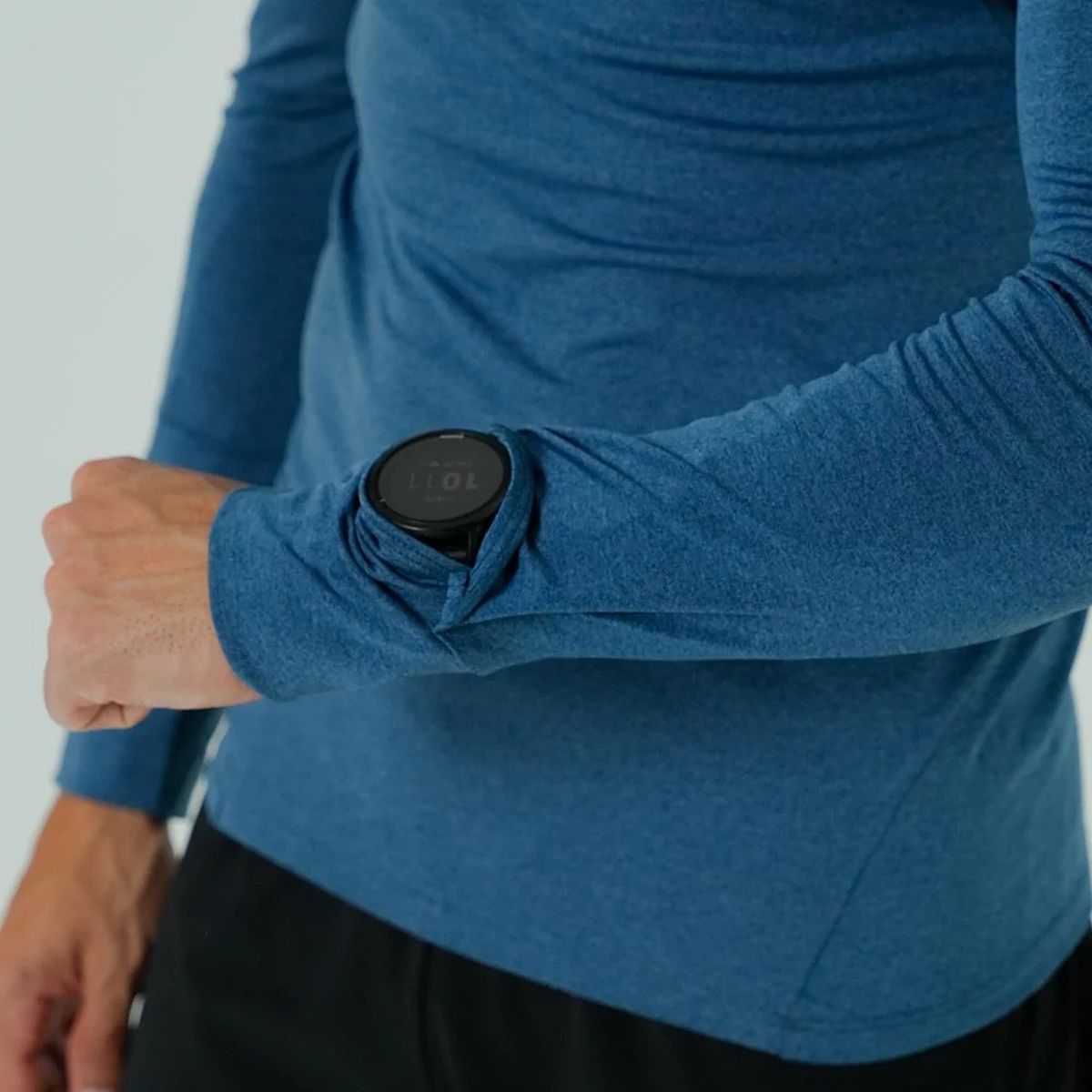 Camiseta Manga Larga Hombre Safetti Active Azul