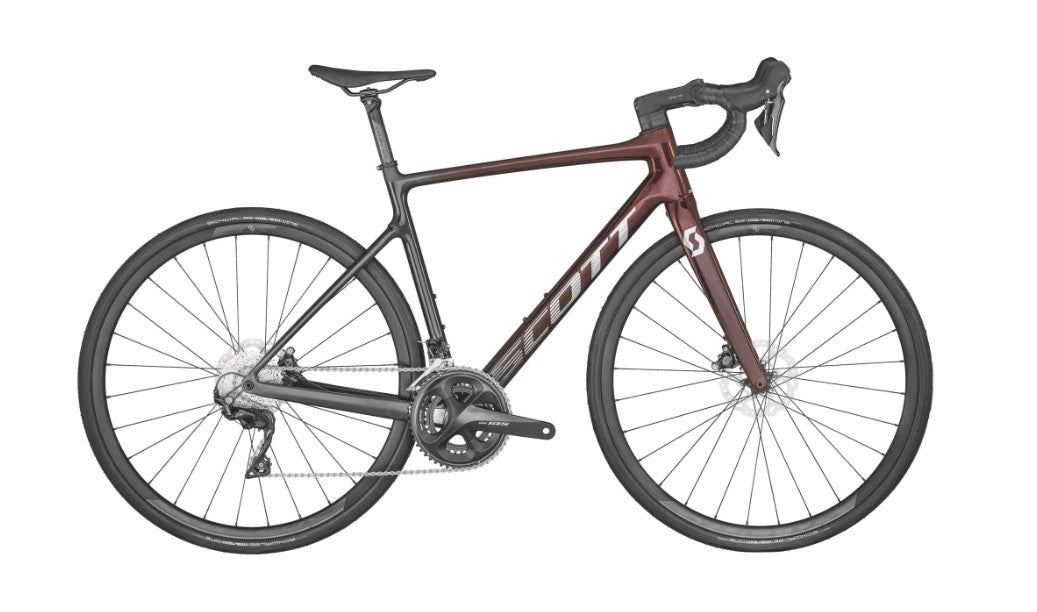 Bicicleta Ruta Scott Addict 30 2023 Carbon 11 Vel Negro/Rojo