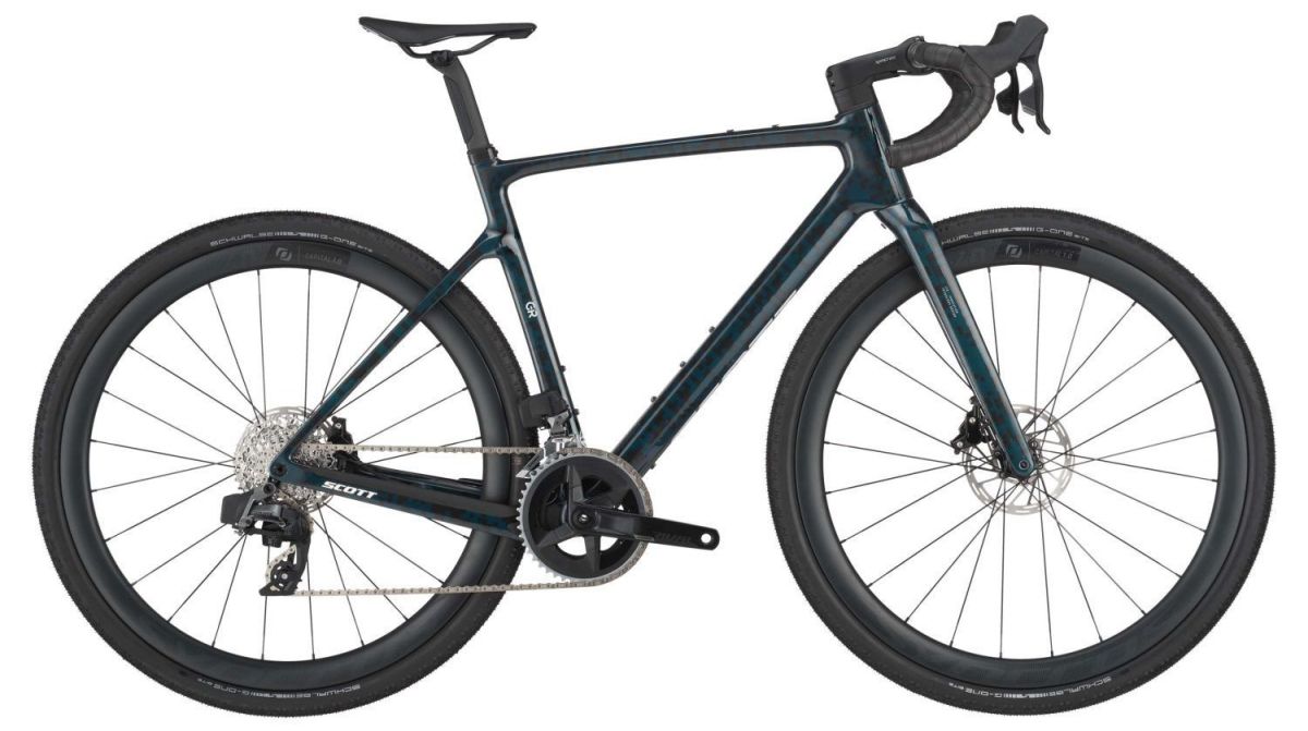 Bicicleta Gravel 20 Scott Addict 2025 Negra o Gris/Morada