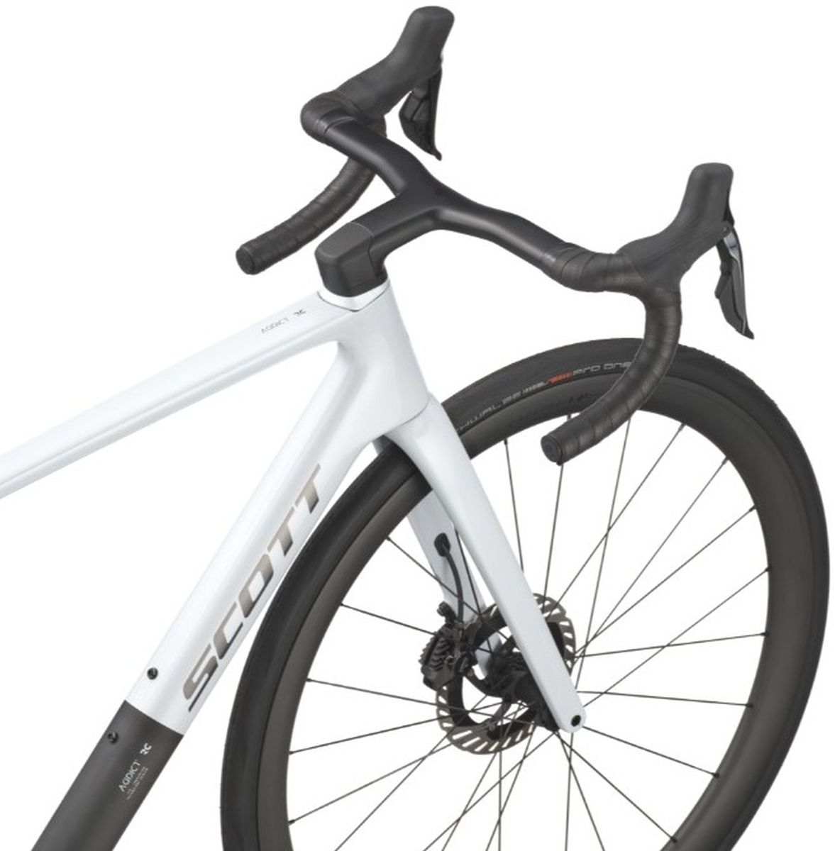 Bicicleta Ruta Scott Addict RC PRO 2025 12 Vel Negro/Blanco