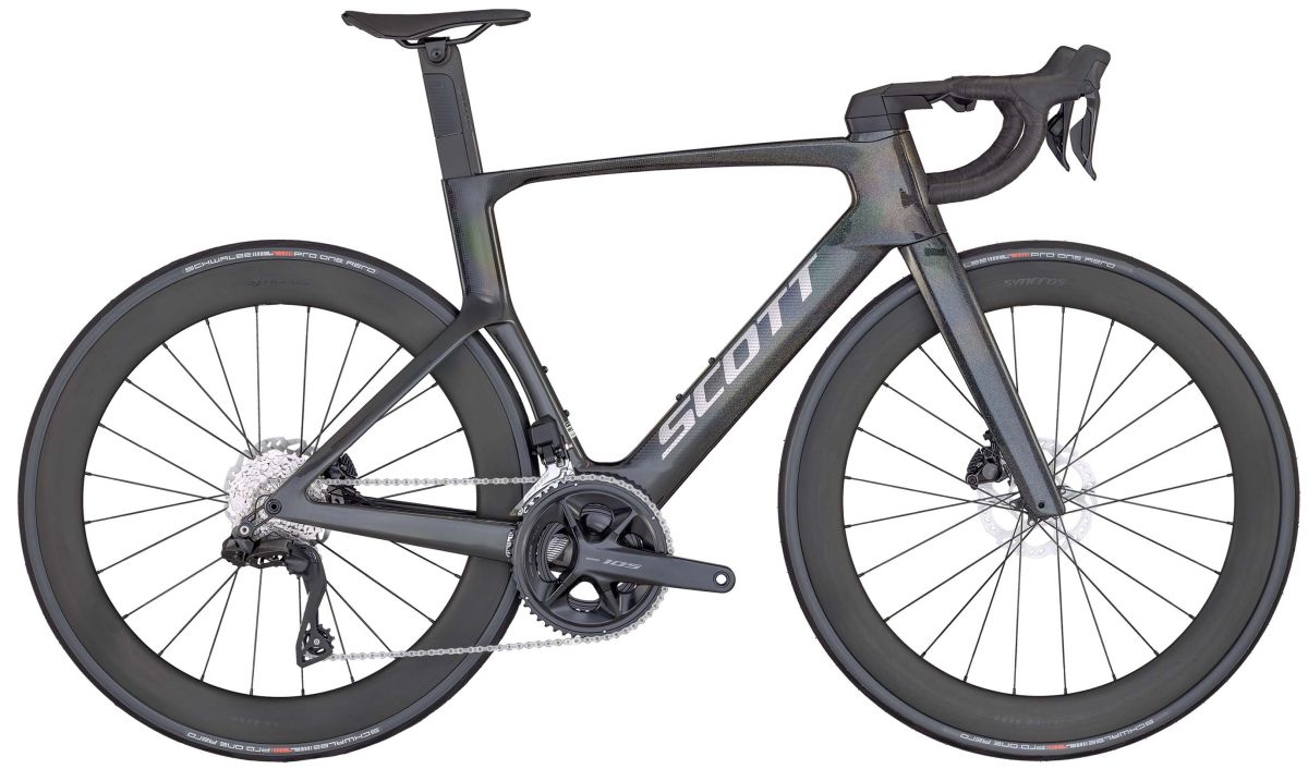 Bicicleta Ruta Scott Foil RC20 2024/2025 Negro Tornasol
