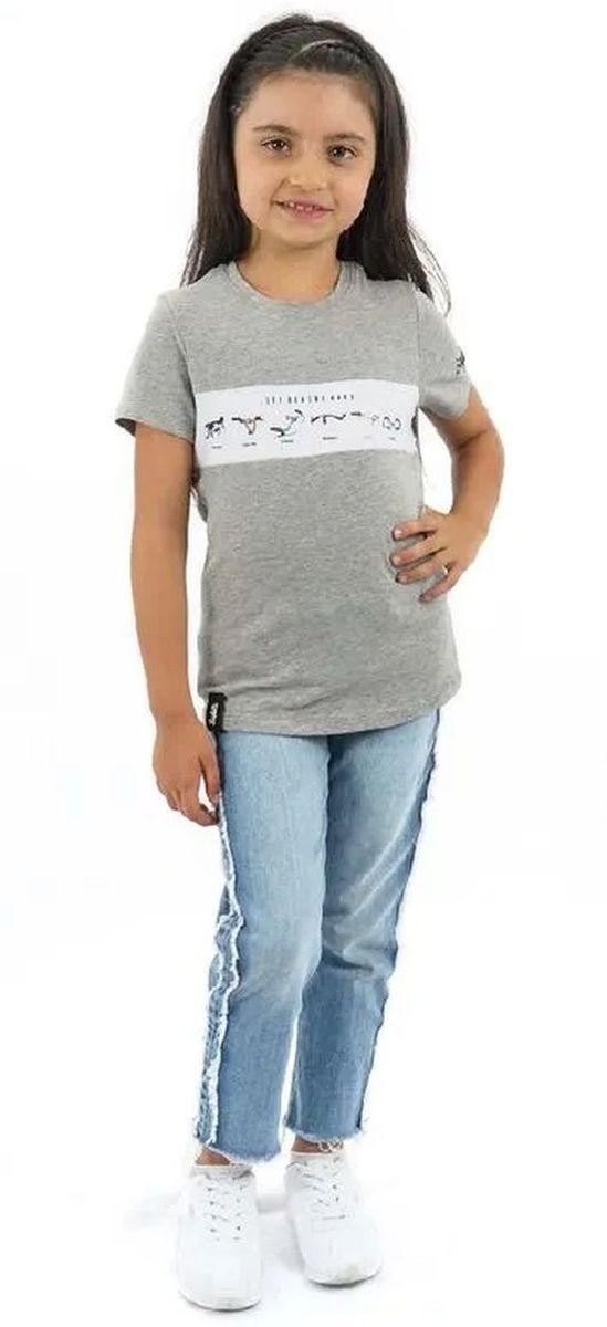 Camiseta Casual M/C Safetti Bars Niños Gris