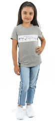 Camiseta Casual M/C Safetti Bars Niños Gris