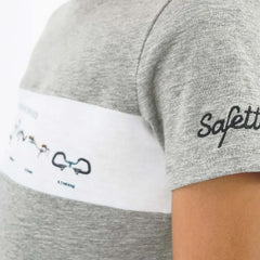 Camiseta Casual M/C Safetti Bars Niños Gris