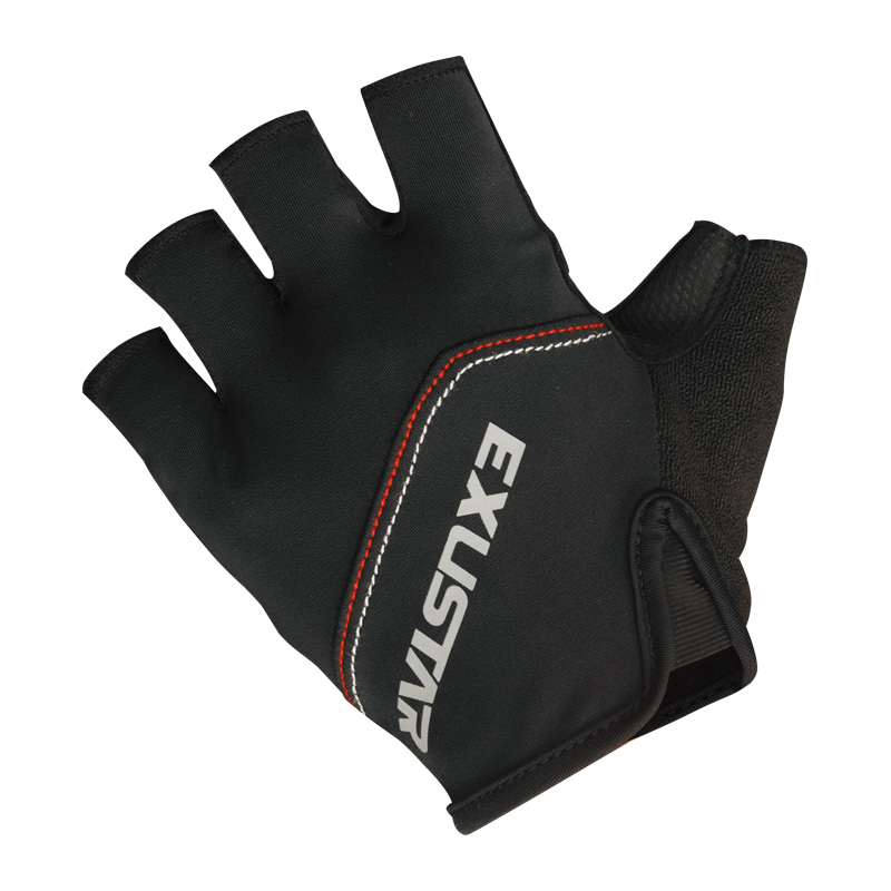 Guantes Ciclismo Exustar DC S/velcro Negro Reflectivo