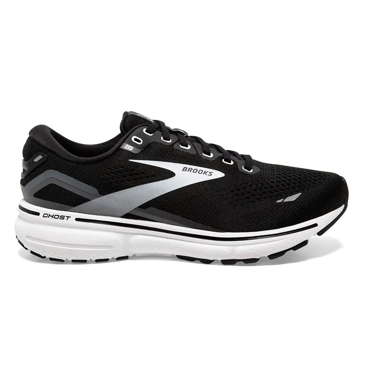 Tenis Brooks Ghost 15 Hombre Negro/Negro Perlado/Blanco