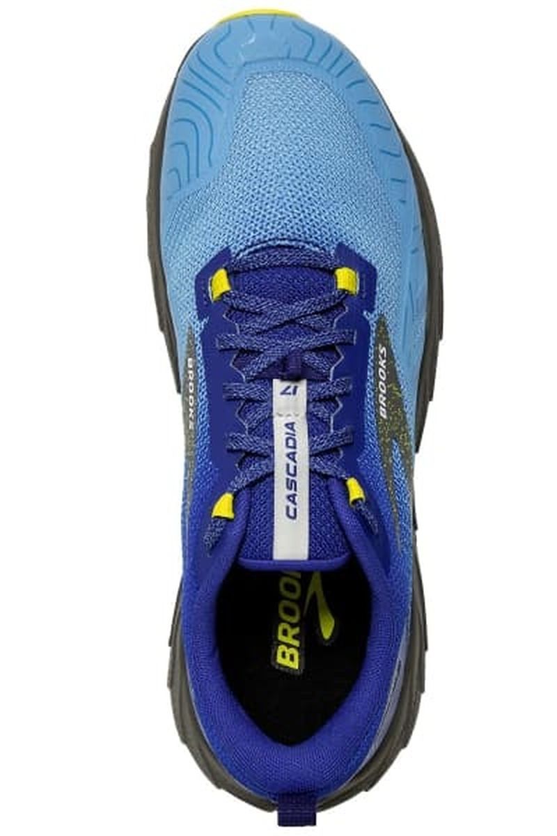 Tenis Brooks Cascadia 17 Hombre Azul/Navegar Web/Azufre
