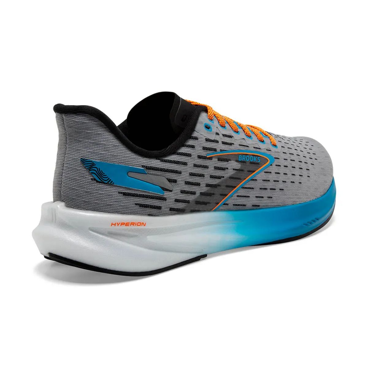 Tenis Brooks Hyperion Hombre Gris/Naranja