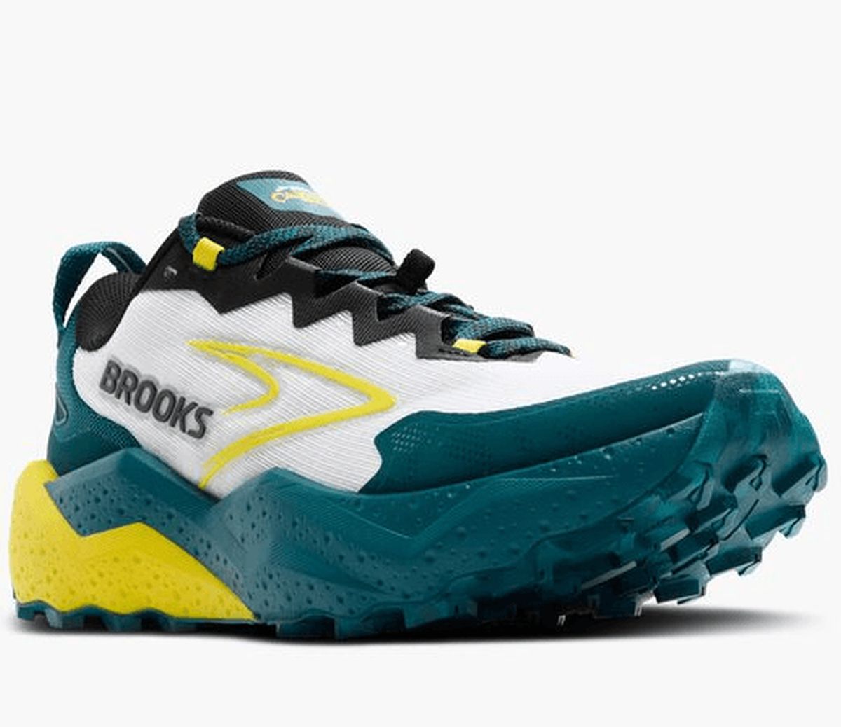 Tenis Brooks Caldera 8 Hombre Blanco/Verde