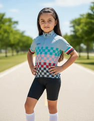 Jersey Ciclismo M/C Safetti Squares Niños/Niñas