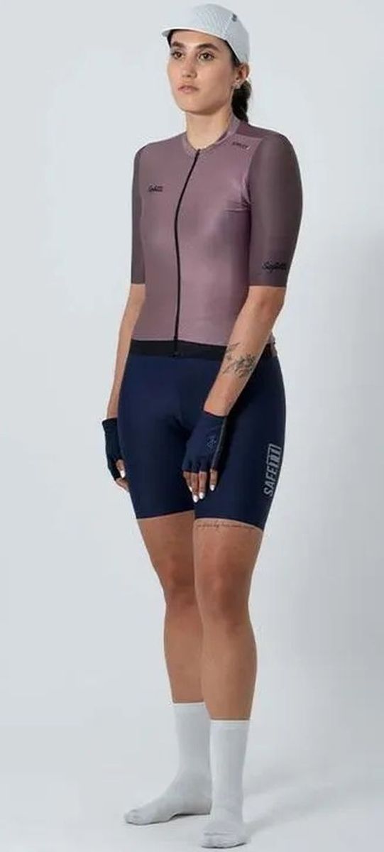 Jersey Ciclismo M/C Safetti  Leggero Berrymilk Mujer