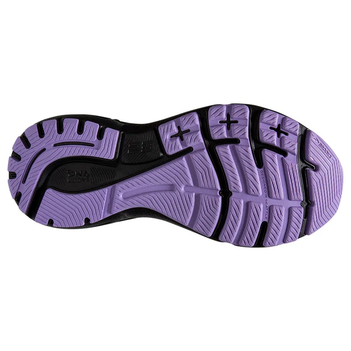 Tenis Brooks Adrenaline GTS 23 Mujer Gris/Negro/Morado