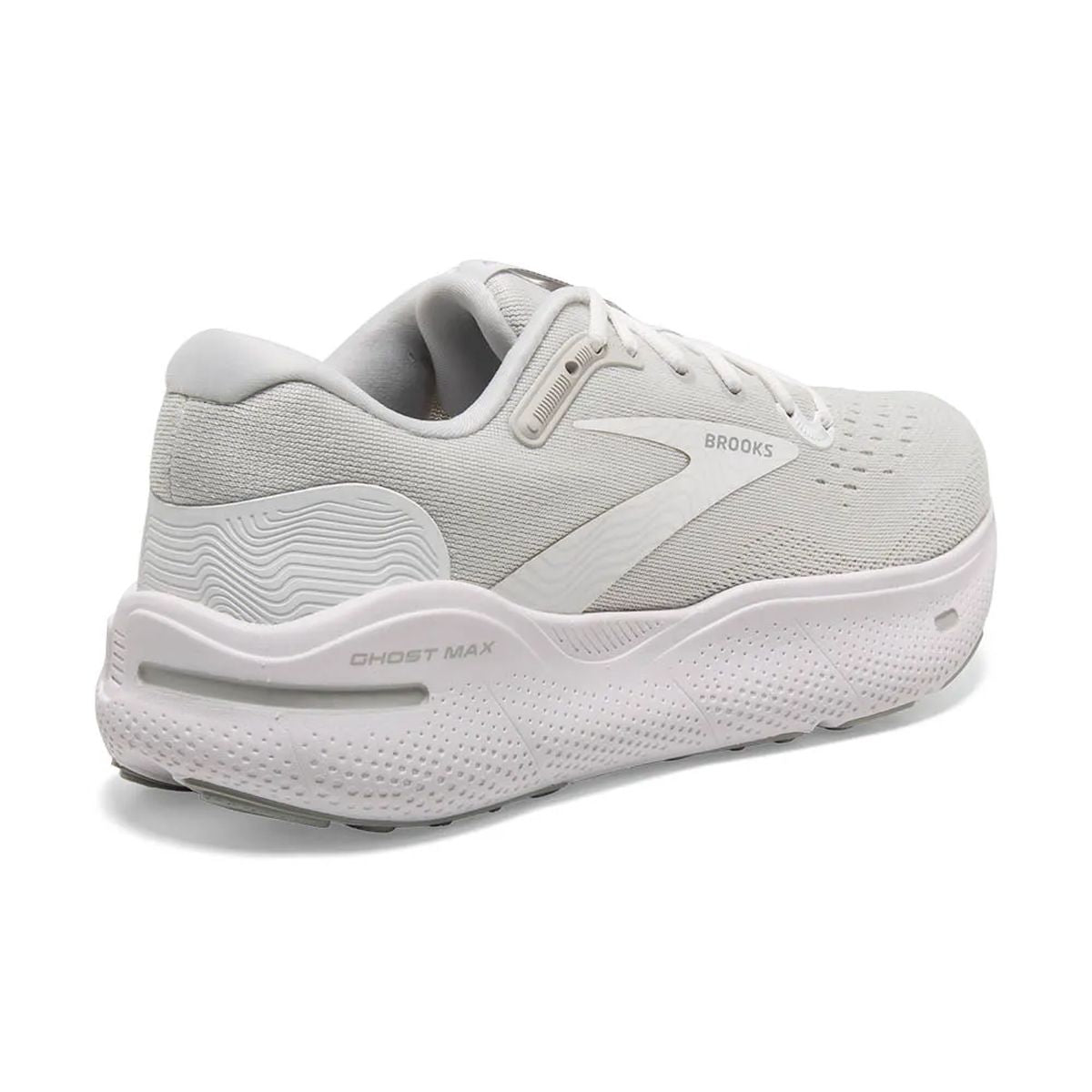 Tenis Brooks Ghost Max Mujer Gris/Blanco