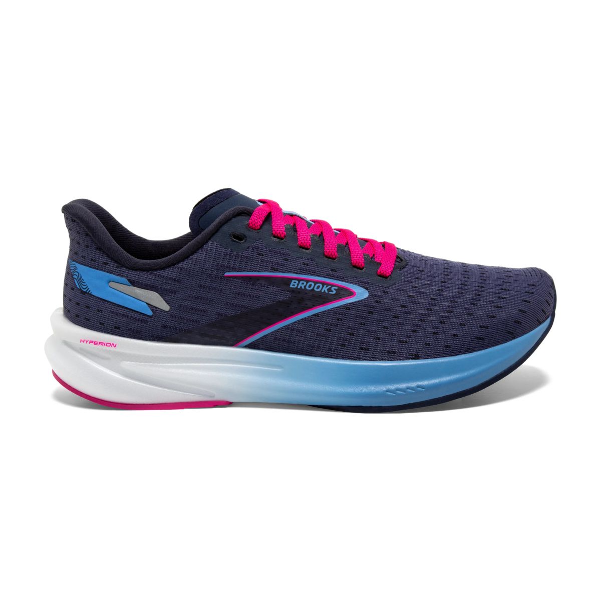 Tenis Brooks Hyperion Mujer Azul/Rosado