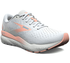 Tenis Brooks Ghost 16 Mujer Blanco/Rosado