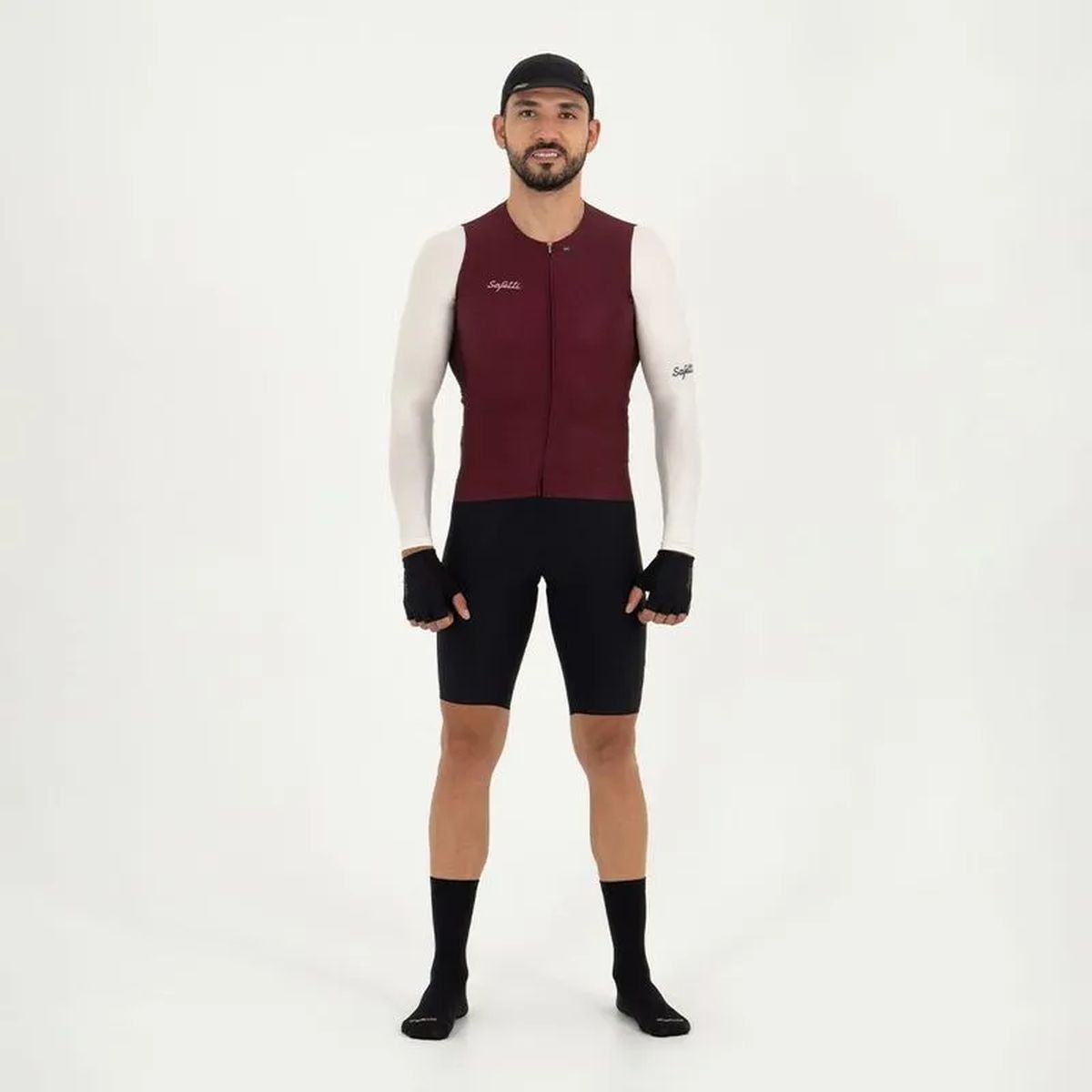 Jersey Ciclismo M/L Safetti Ivory Hombre Wine