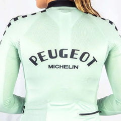 Jersey Ciclismo M/L Safetti Slim Peugeot Mujer Mint