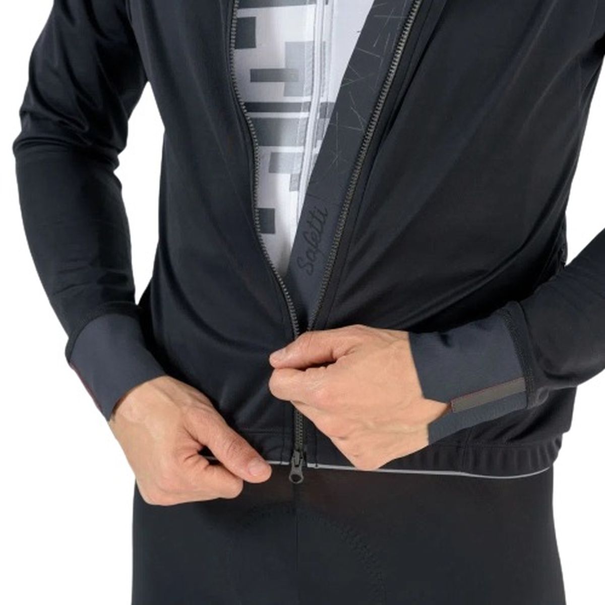 Chaqueta Ciclismo Safetti Alpes Para Hombre Negro