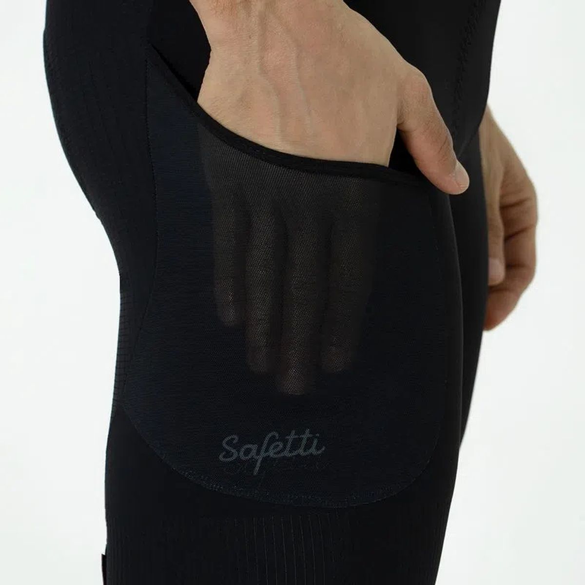 Pantaloneta de Ciclismo C/T Safetti Evans Cargo Hombre Negro