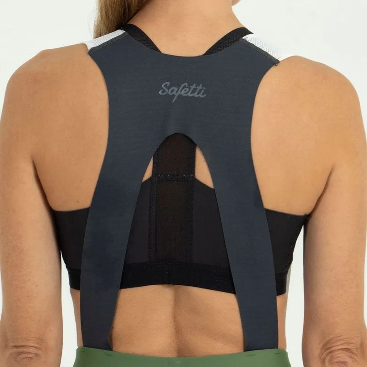 Pantaloneta de Ciclismo C/T Safetti Girona Mujer Oliva