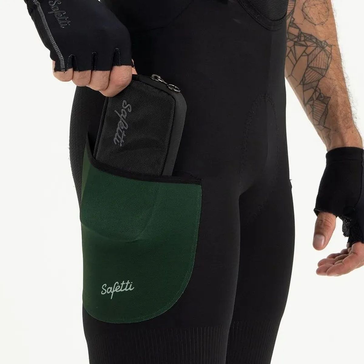 Pantaloneta de Ciclismo C/T Safetti Evans Cargo Hombre Verde