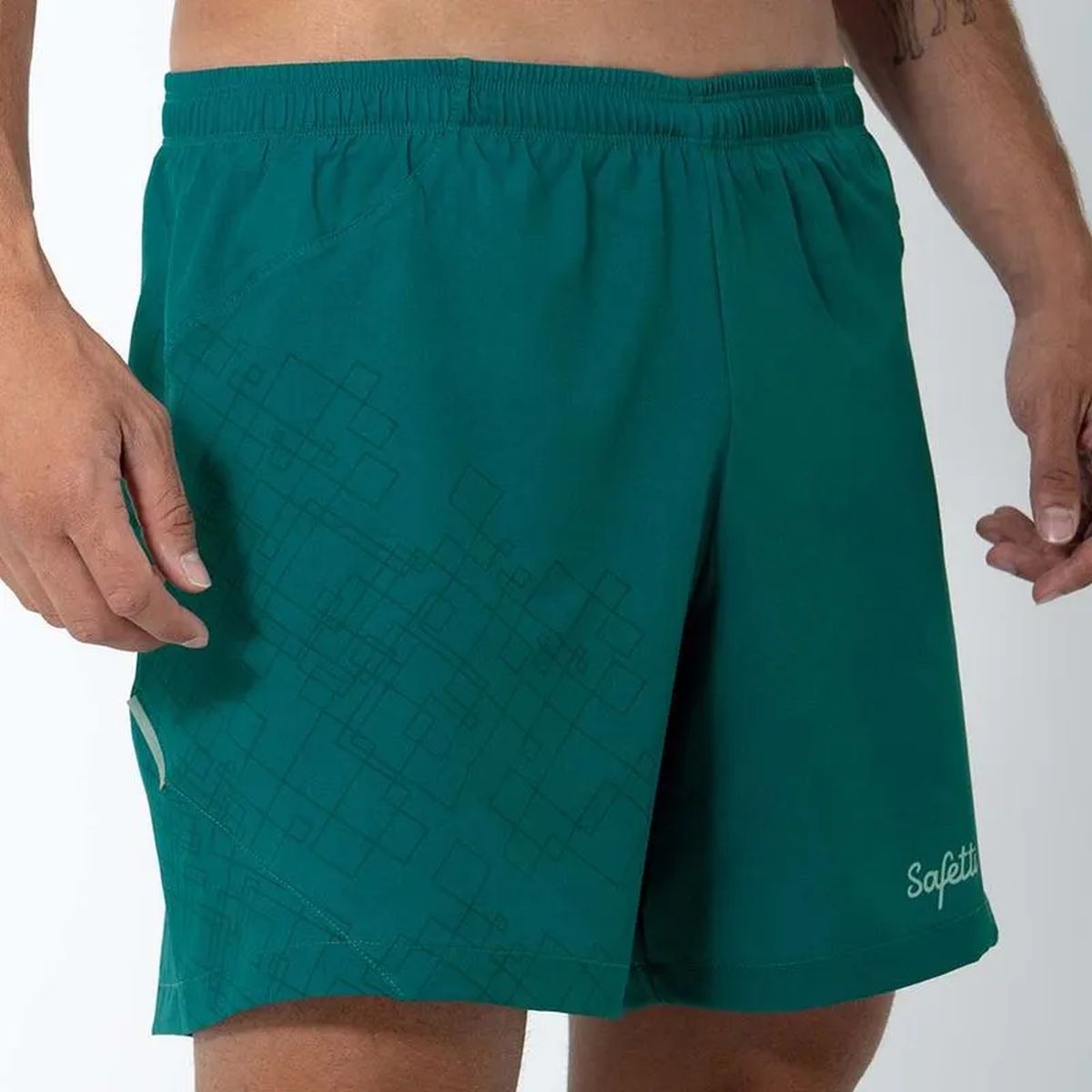 Pantaloneta Running Safetti Hombre Venturi Light Teal
