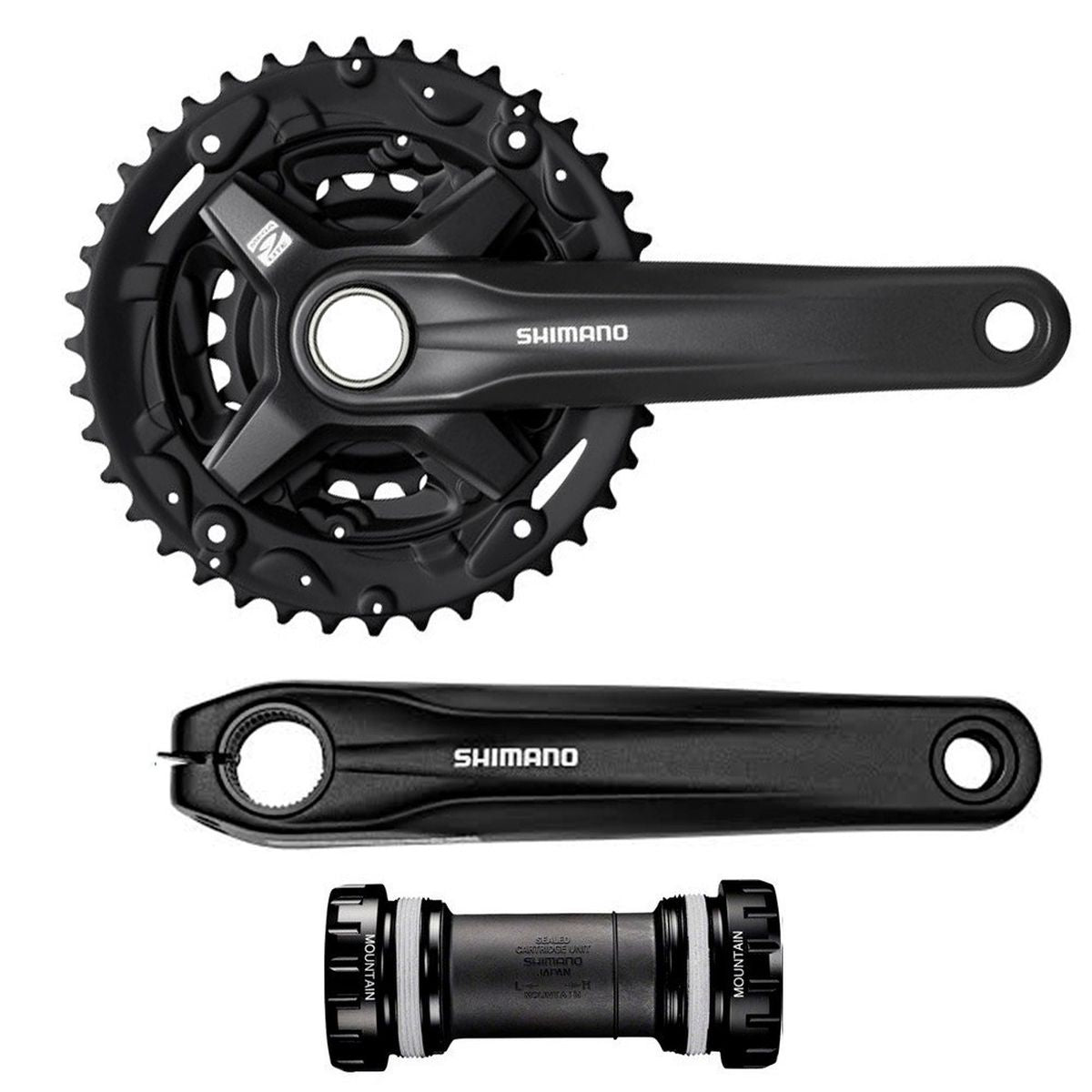 Juego de Bielas Shimano TriPlato FC-MT210-3 3x9 Vel