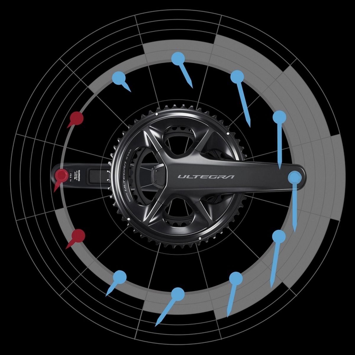 Potenciómetro Shimano FC-R8100 BiPlato Ultegra 2x12 Vel