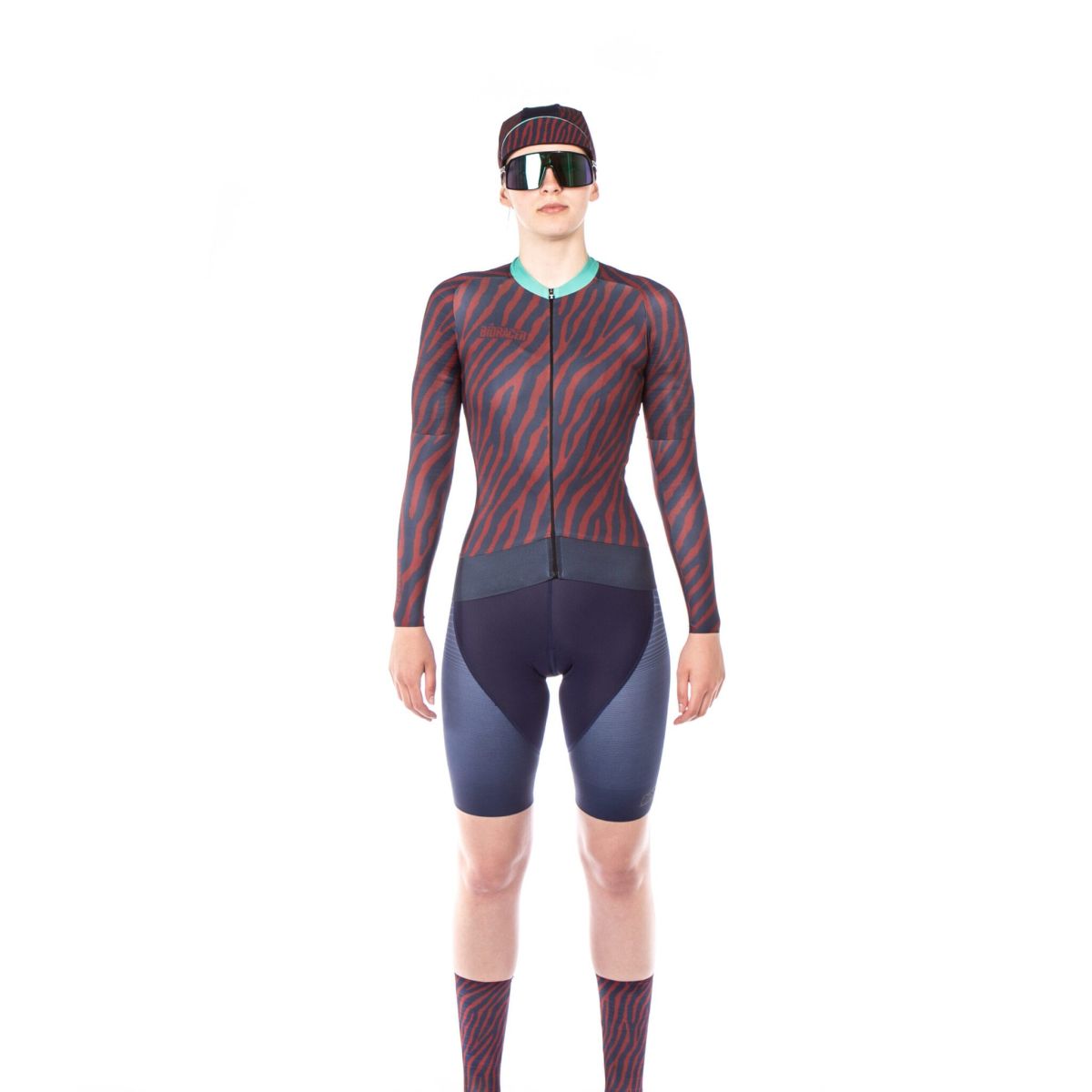 Jersey Ciclismo Bioracer Mujer Epic Le Cabine Navy-Bordeaux