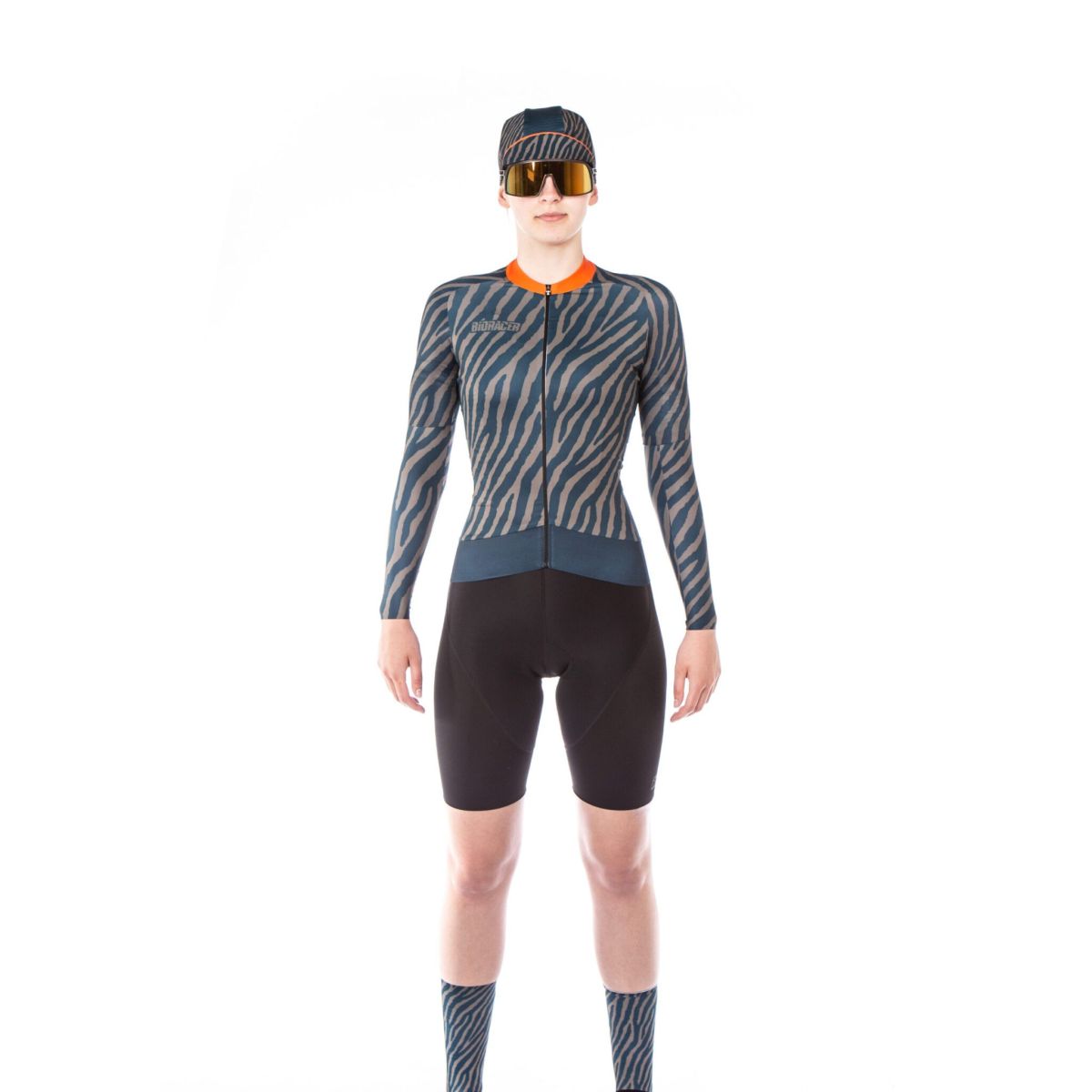 Jersey Ciclismo Bioracer Epic Le Cabine Mujer Petrol-Beige