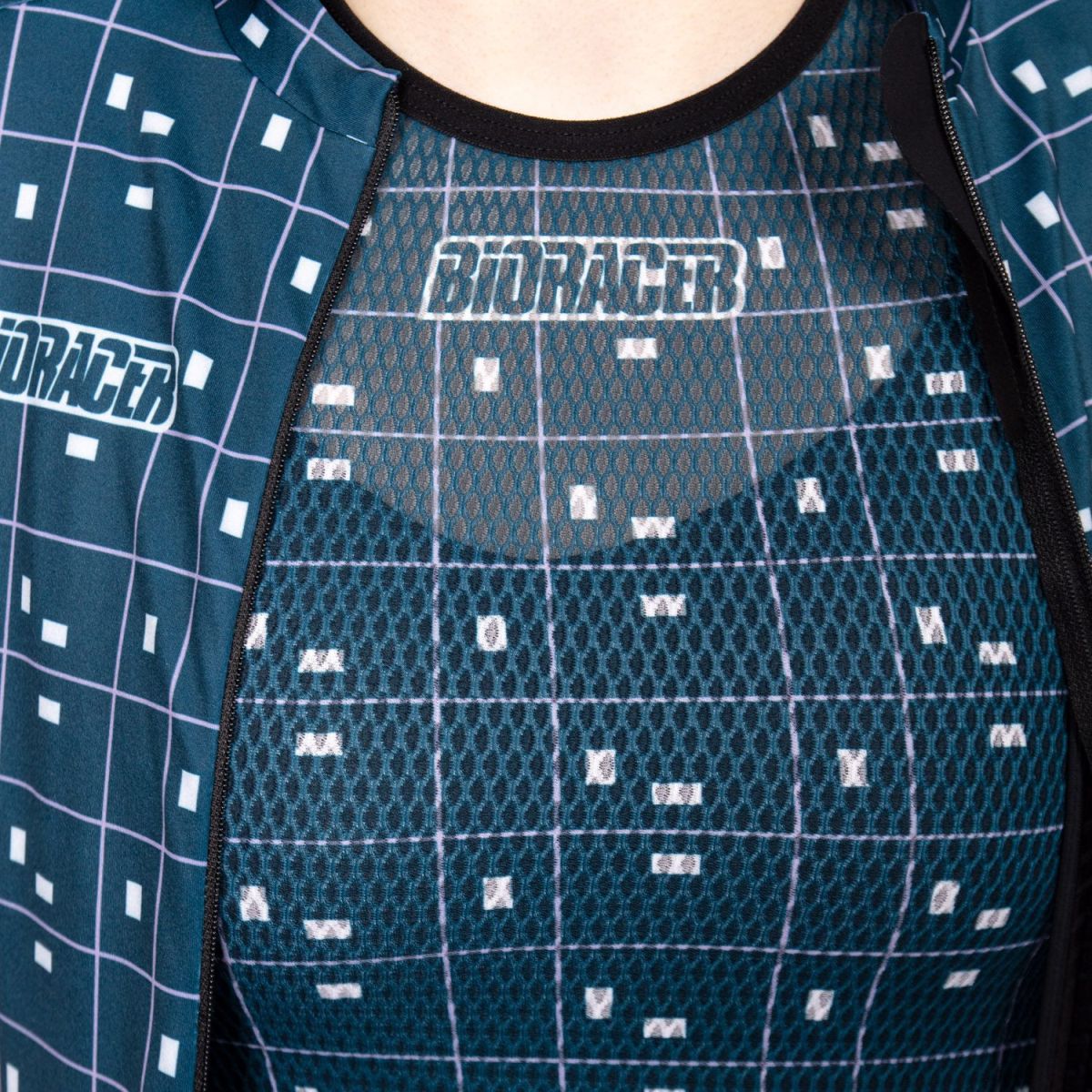 Jersey Ciclismo M/S Bioracer Interior Ns Bit Map Mujer Petro