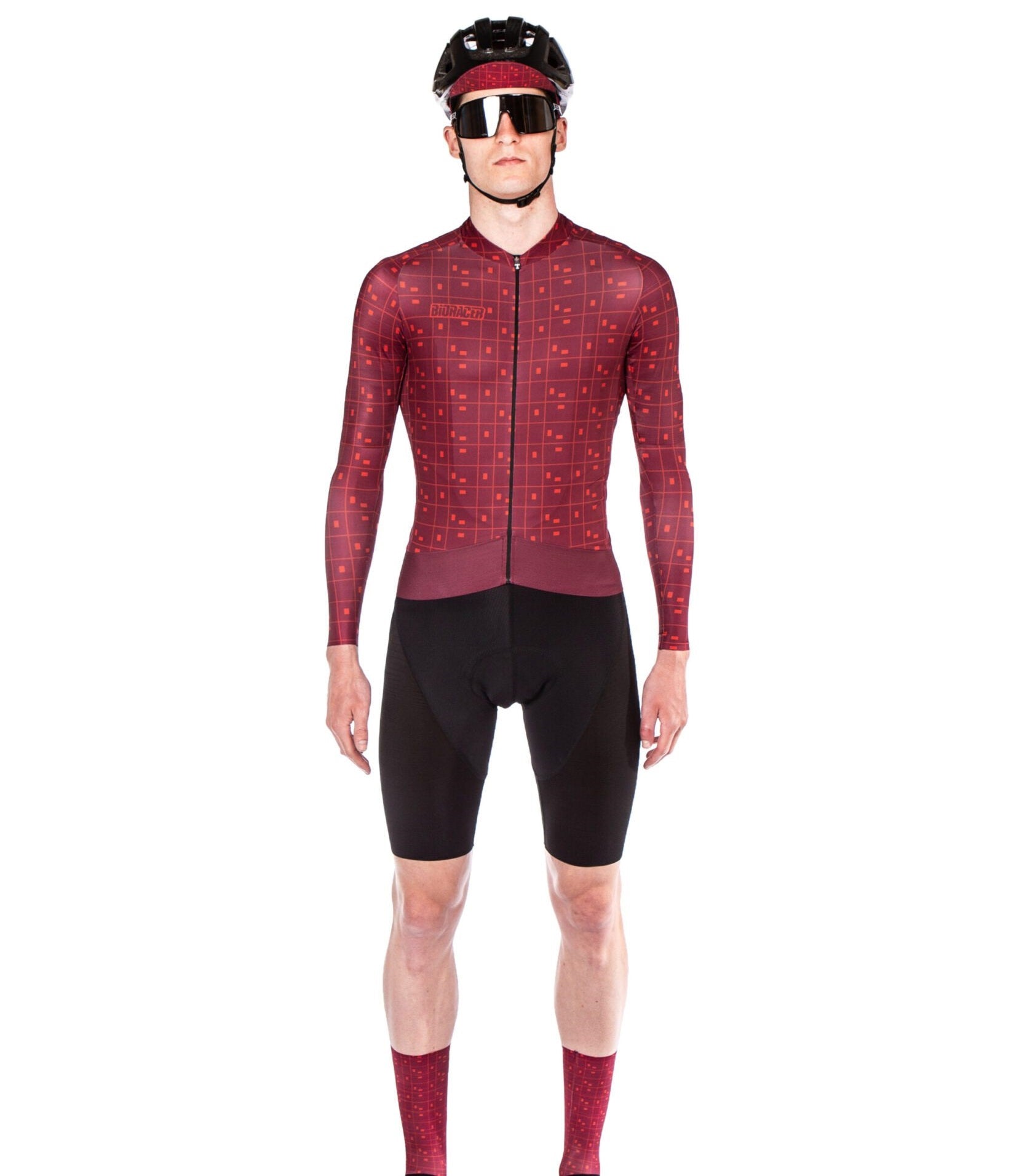 Jersey Ciclismo Bioracer Maillot Epic Bit Map Burdeos