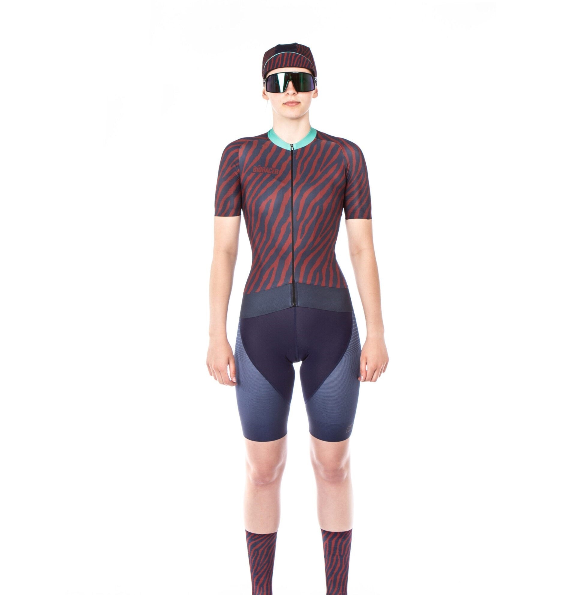 Jersey Ciclismo Bioracer Mujer Epic Le Cabine Navy-Bordeaux