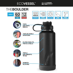 Termo EcovesselBoulder Acero Inox 946 ml