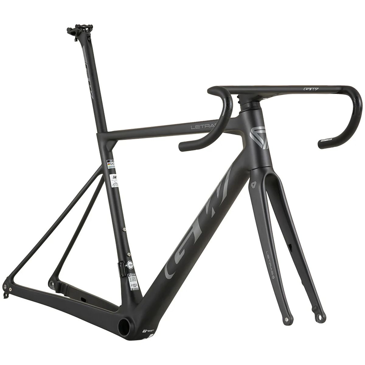 Marco de Ruta GW Letras+D 25 Carbono Negro Misty Brillante