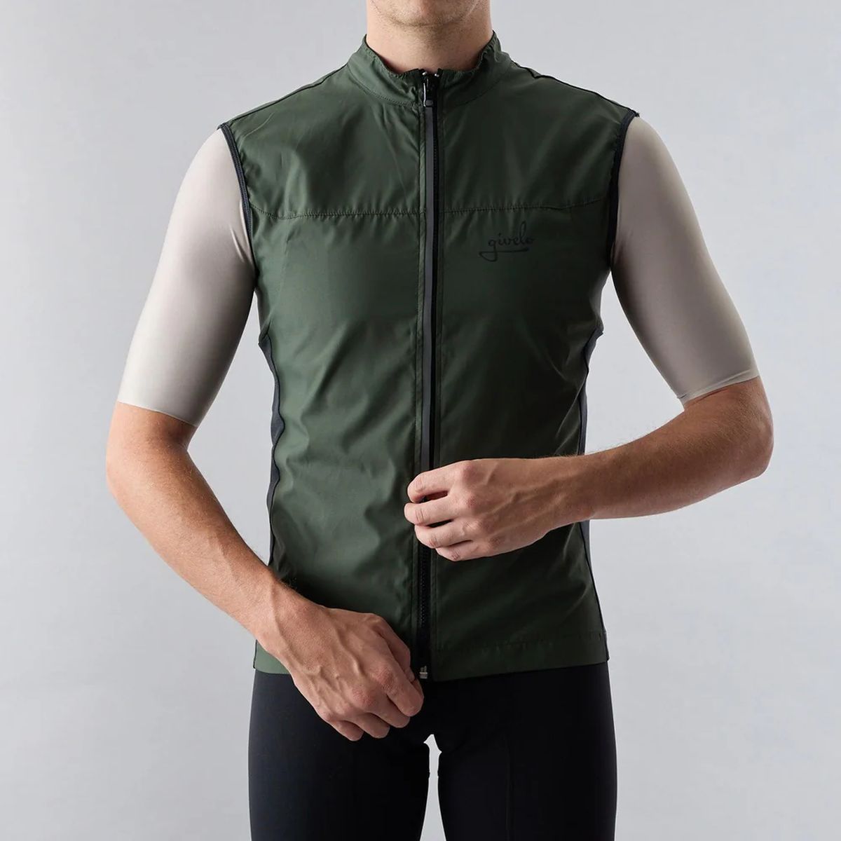 Chaleco Ciclismo Unisex Givelo Quick Free Verde Militar