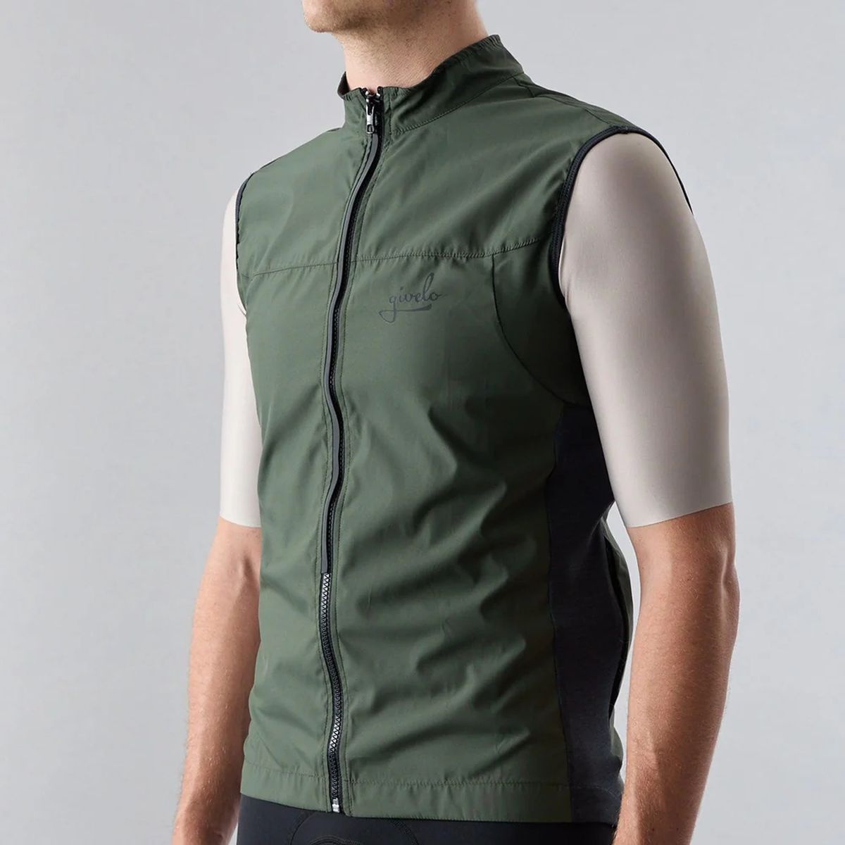 Chaleco Ciclismo Unisex Givelo Quick Free Verde Militar