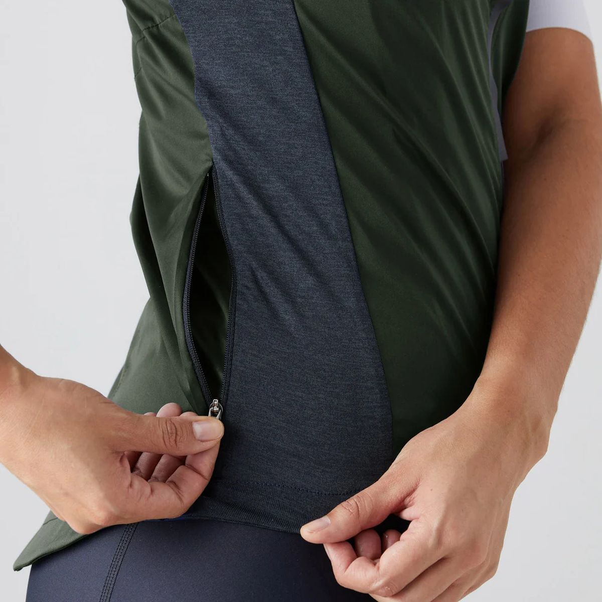 Chaleco Ciclismo Unisex Givelo Quick Free Verde Militar