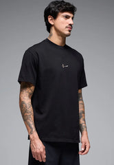 Camiseta Core Hombre Oversized Givelo 100% Algodón Negra