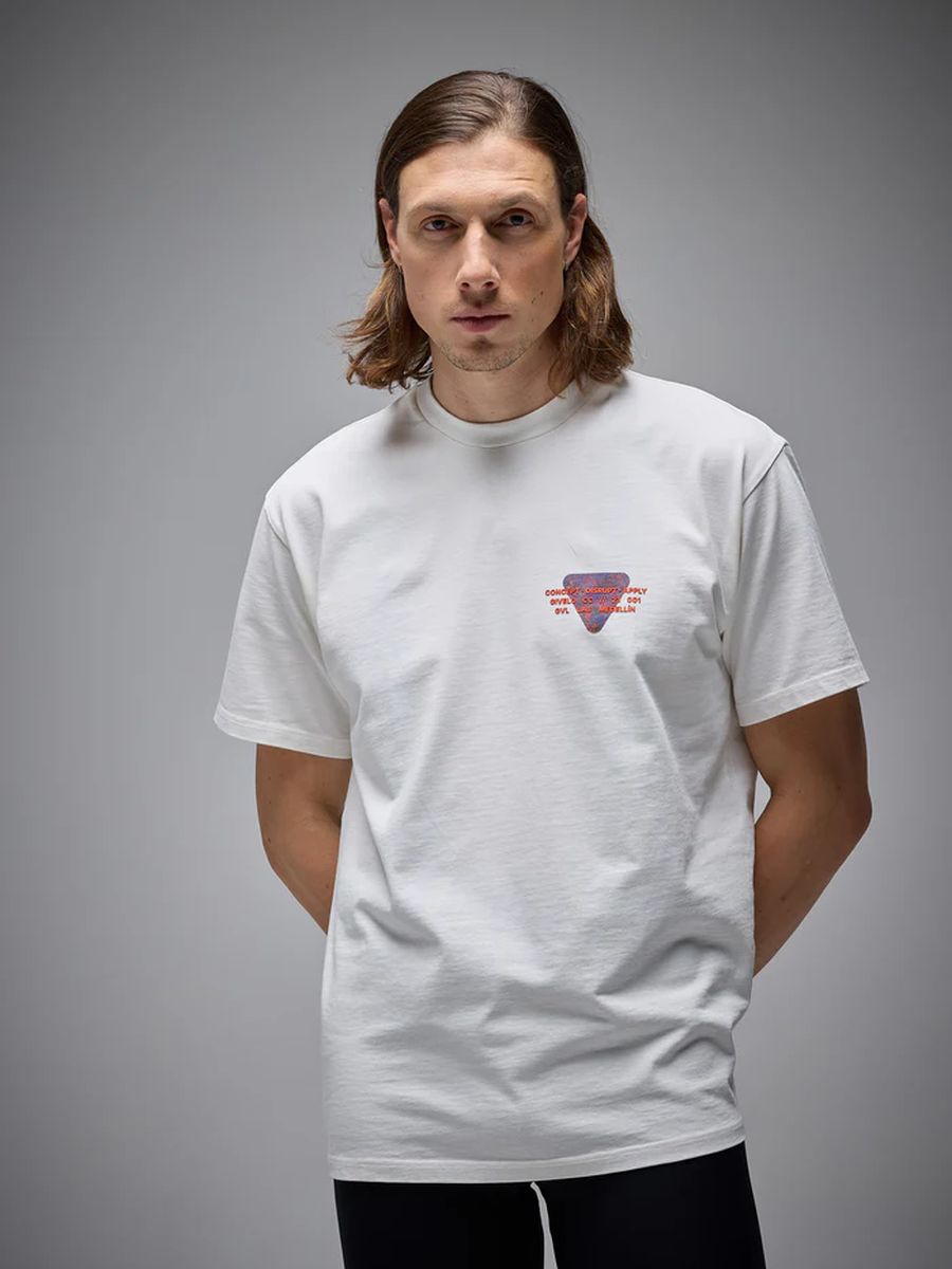 Camiseta Casual Hombre Oversized CDA 100% Algodón Off White