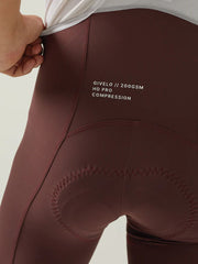 Pantaloneta Ciclismo C/T Hombre Givelo HD  Pro Vino